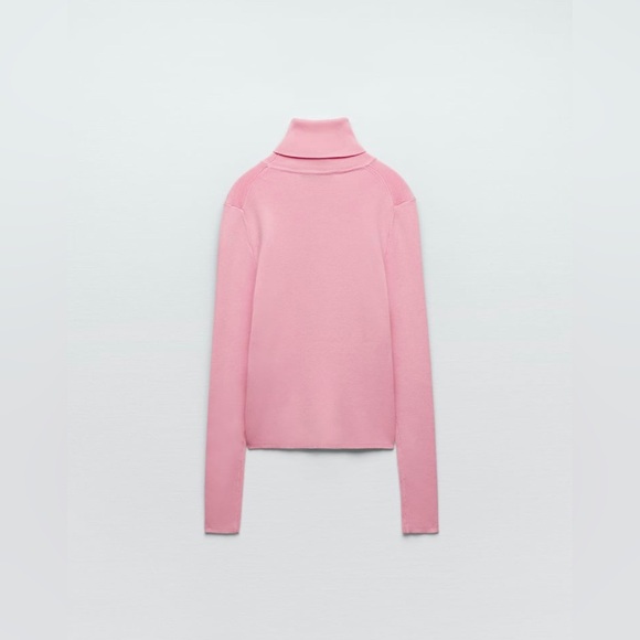BASIC RIB KNIT SWEATER Pink - Picture 4 of 7